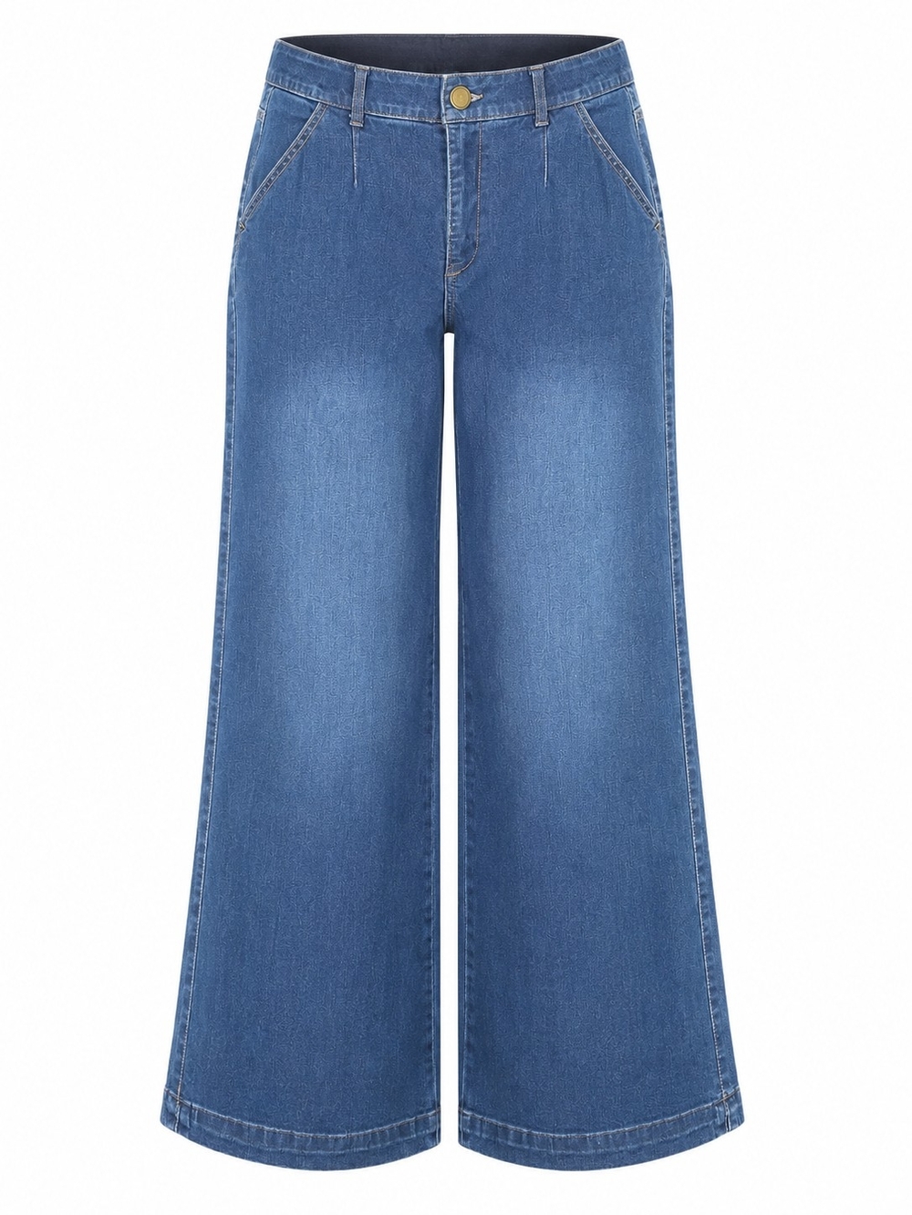 DEMOCRACY | AB Solution Technology Pull On Stretch Wide Leg Blue Jeans | 14